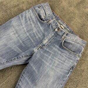 Eddie Bauer‎ Jeans Men 33x32 (31x30) Midrise Stretch Blue Denim Straight